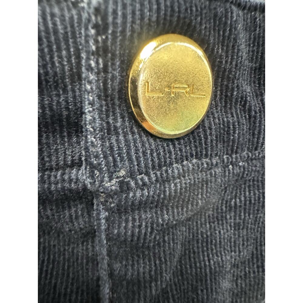 LRL Lauren Active Pants Ralph Lauren Dark Navy Blue Corduroy Stretch 14 Casual - Picture 2 of 7